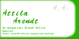 attila arendt business card